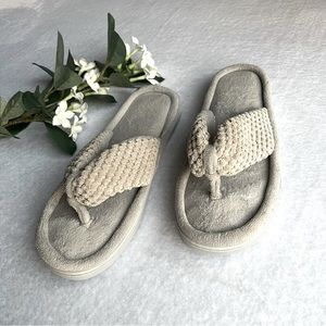 Ultra ideas Women’s Comfort Memory Foam Home Thong Flops Sz L (US 9-10) Gray